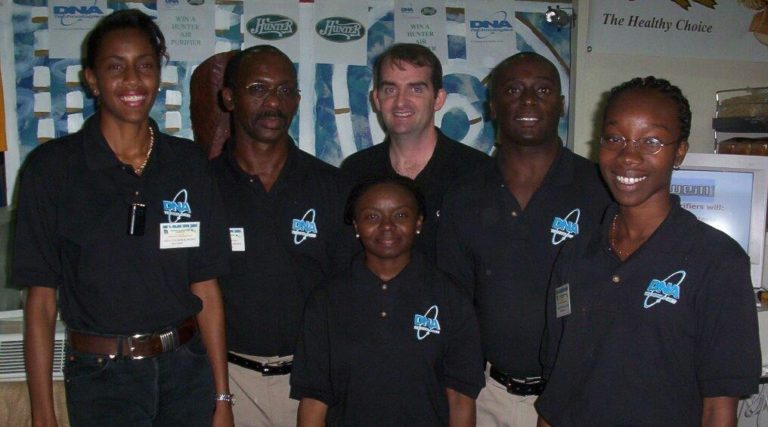 DNA Technologies launch team at Bajan Expo (BMEX) 2003